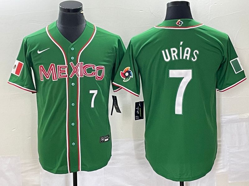 Men 2023 World Cub Mexico #7 Urias Green white Nike MLB Jersey8->more jerseys->MLB Jersey